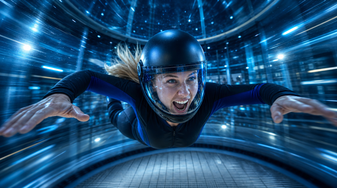 Experiencia Freefall Airborne en accion