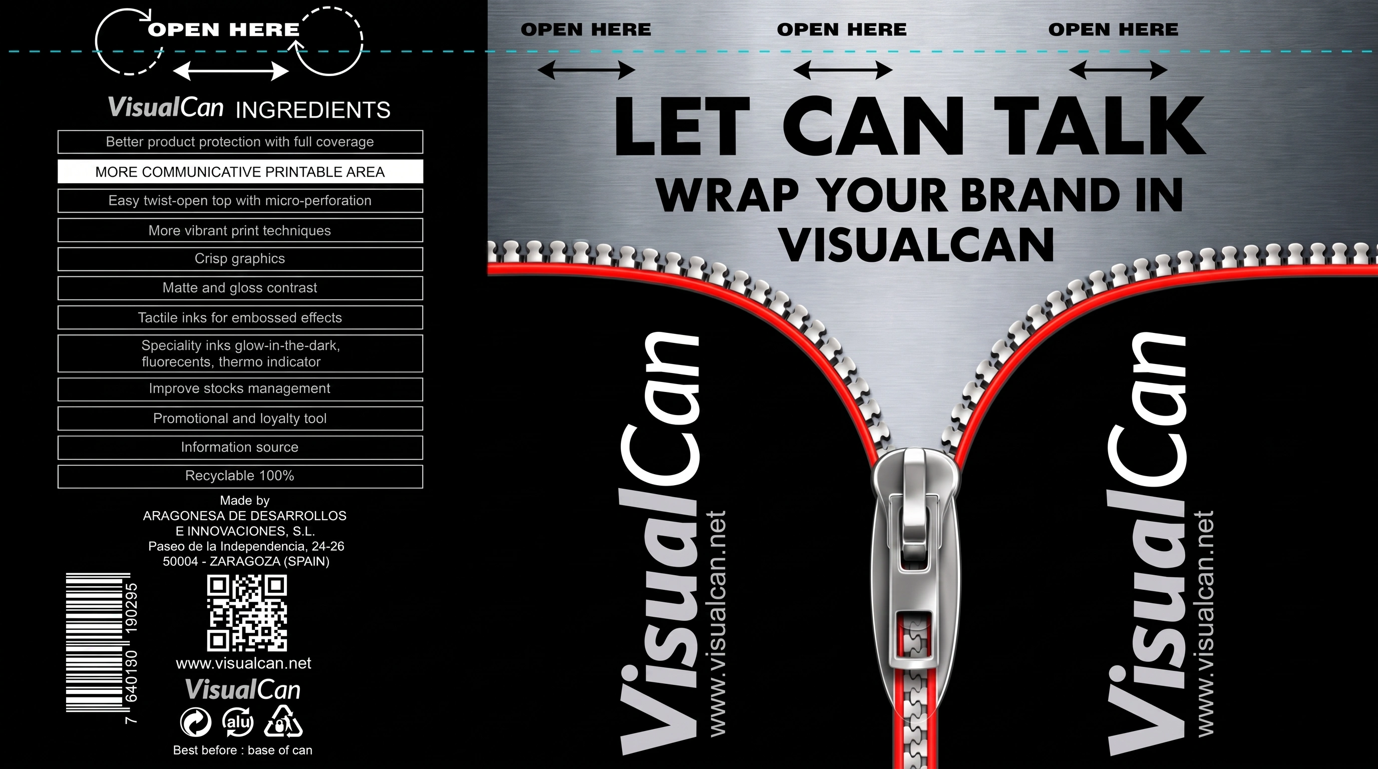 VisualCan Sleeve Open